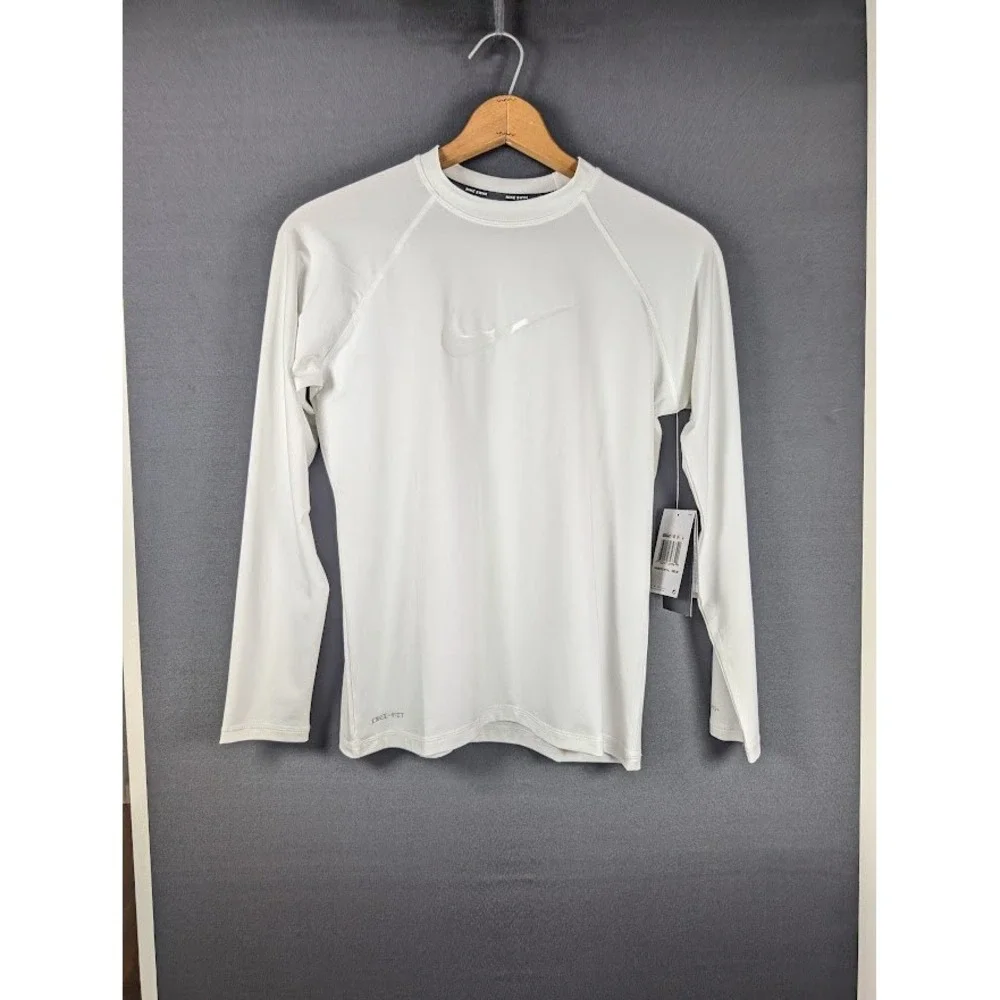 Nike Swim Dri-FIT Hydroguard Womens's Size Large NESSA421-100 Rash‎ UPF 40+ NEW